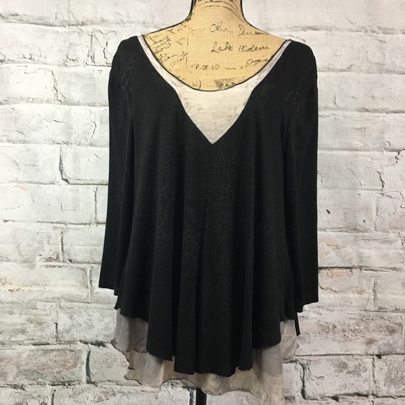 BKE Tops - BKE Gimmicks Tie Dye Dual Layer BOHO Tunic